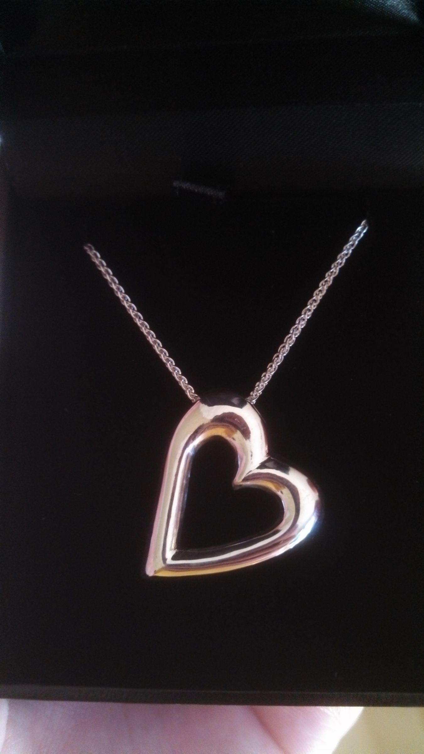 Carved, Casted and Plated Heart Shaped Necklace