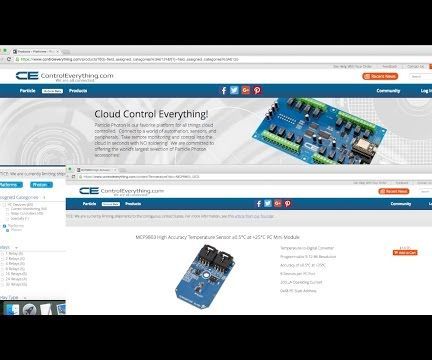 Particle Photon - MCP9803 Temperature Sensor Tutorial