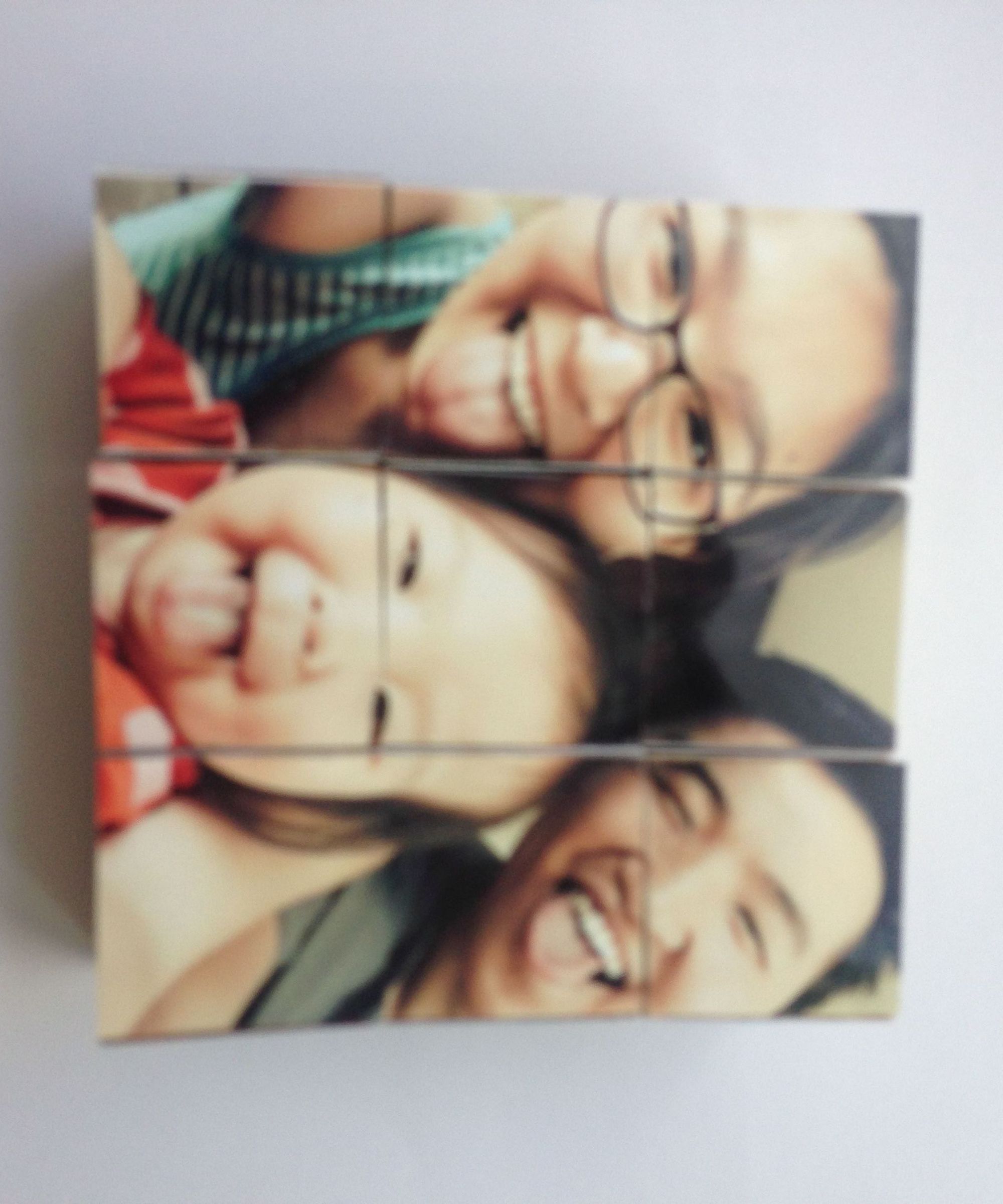 Magnetic, Wooden, Puzzle Photo Block.