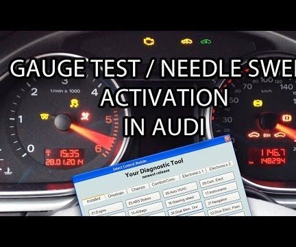 Audi Needle Sweep Activation With VCDS