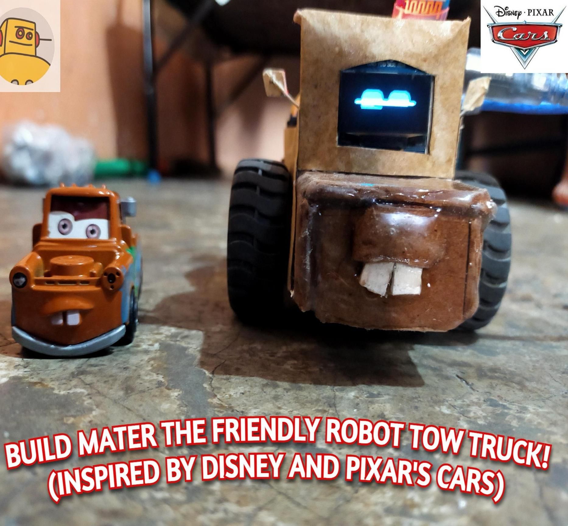 Build Mater the Friendly Robot Tow Truck! (Inspired by Disney and Pixar's Cars)