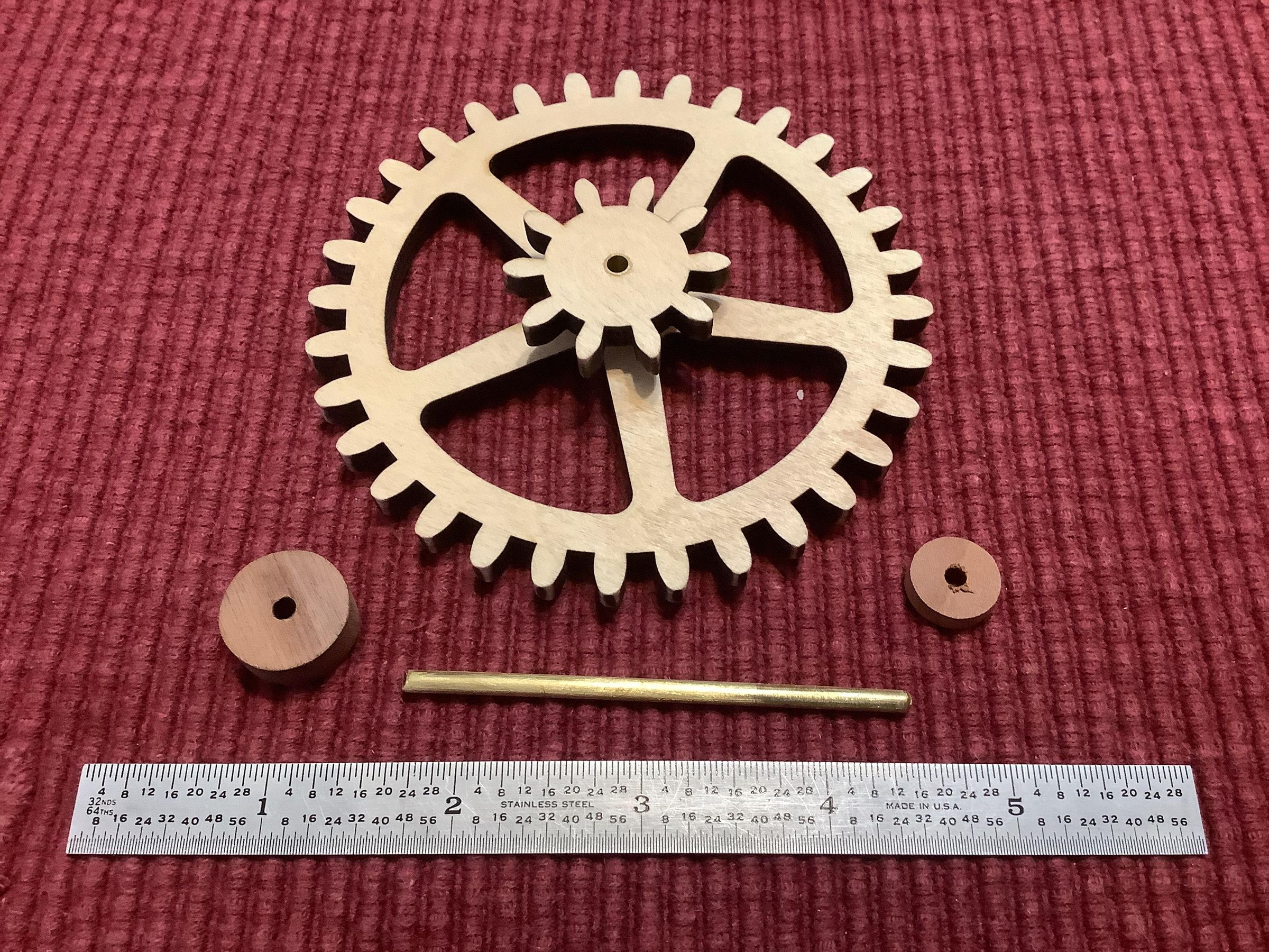Eclipse an Impulsed Wooden Gear Clock DXF Files