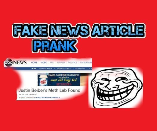 Fake News Article PRANK