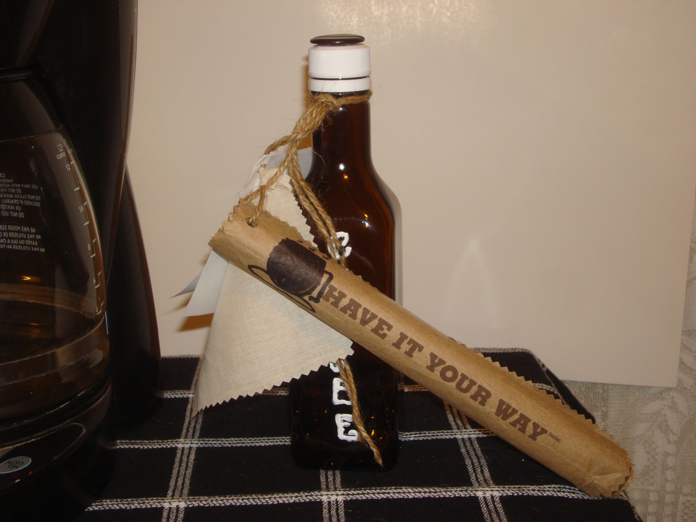 Coffee Beans in a Bottle (The Bottle Is the Gift Wrap.)