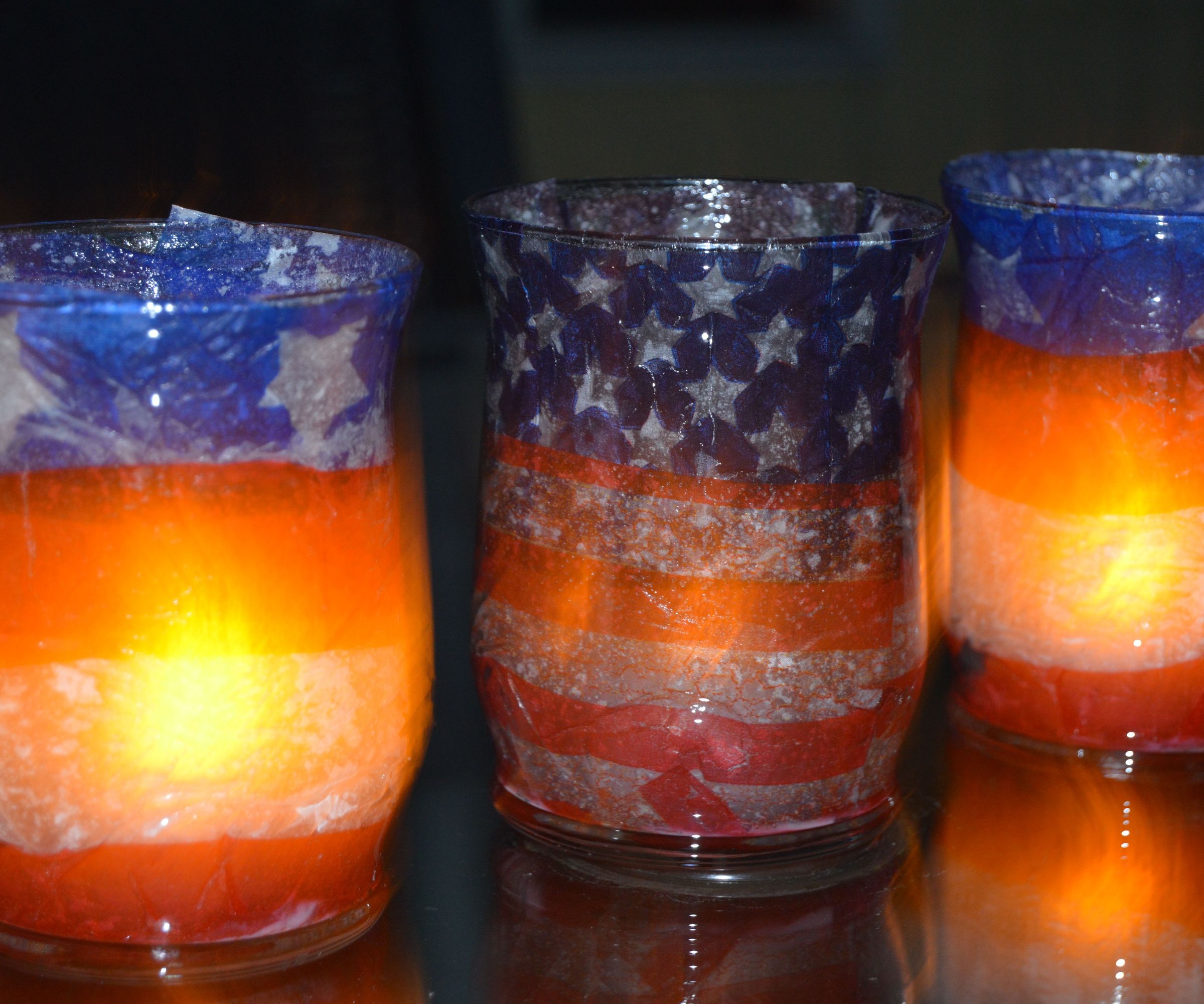 Independence Day Decoupage Patio Lights