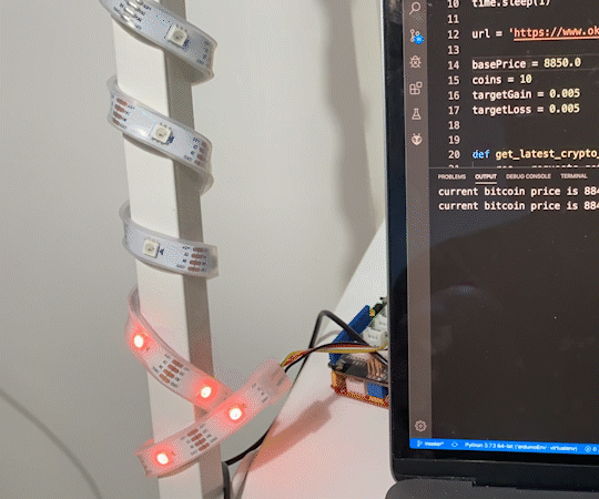Visualize Your Bitcoin Gain and Loss With Arduino & Python