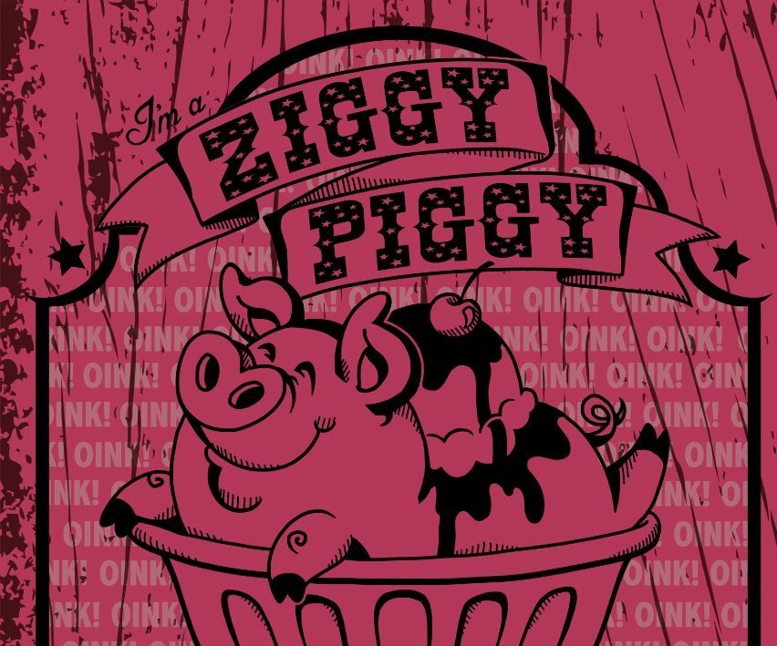 Ziggy Piggy Retro Ice Cream Graphic
