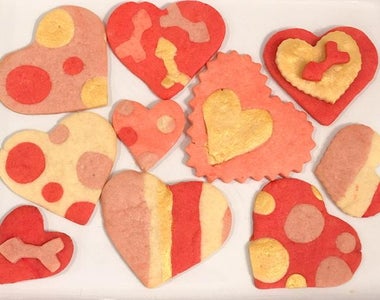 Patchwork Valentine Heart Shaped Cookies