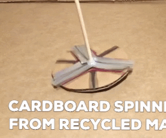 Cardboard Spinners From Recycled Materials