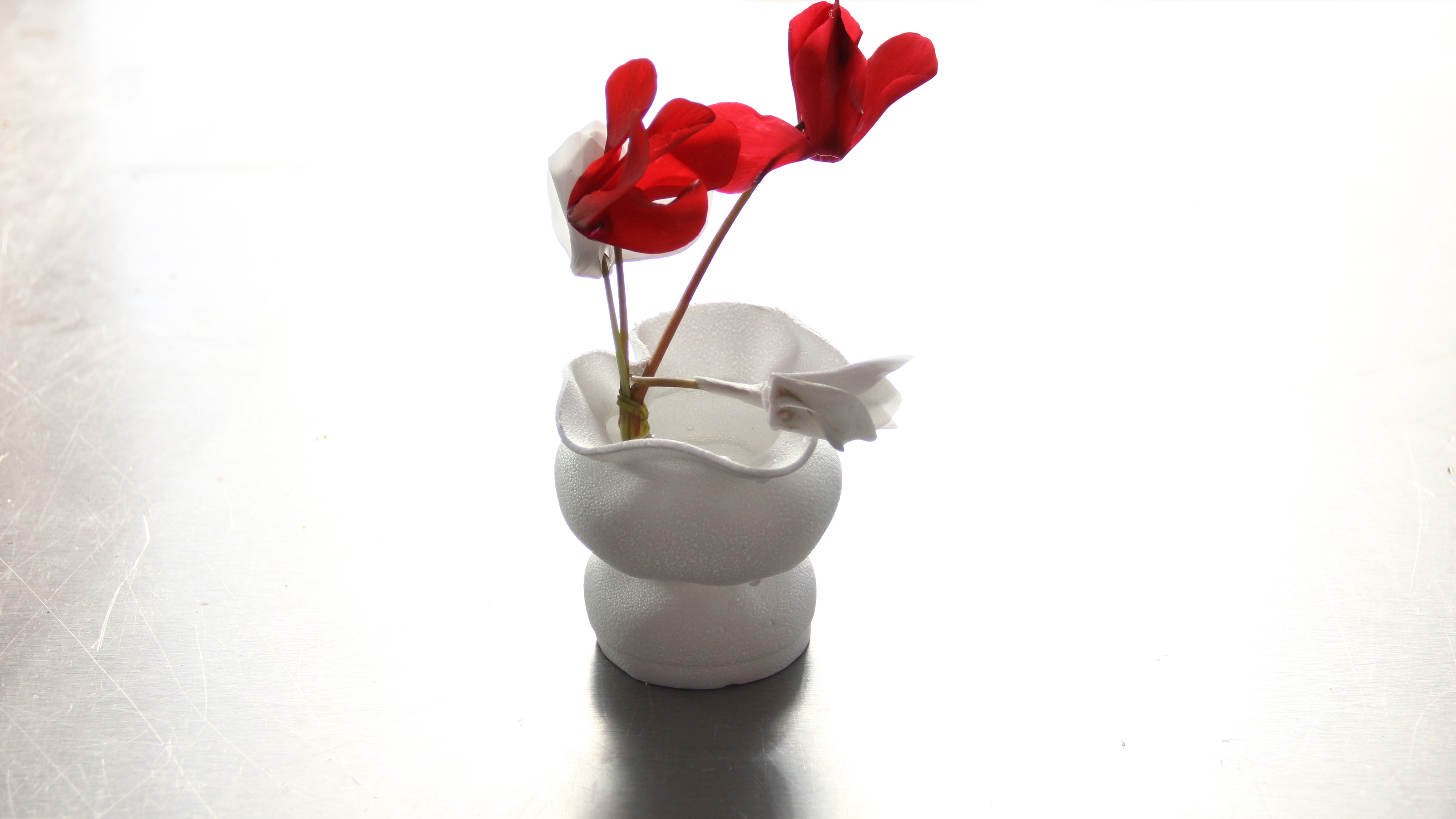 Designer Vases from Styrofoam Cups