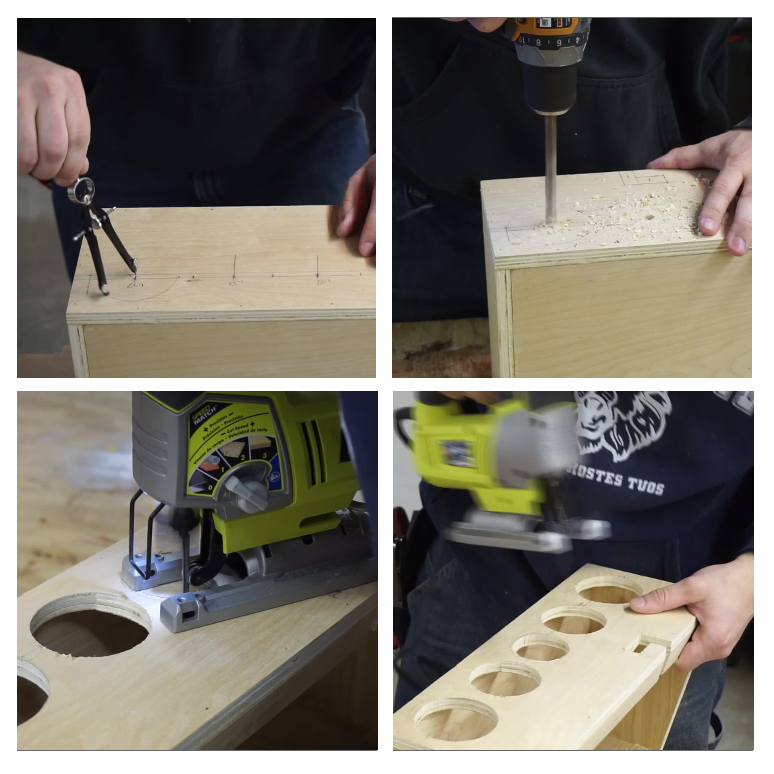 Diy hair tool shop organizer