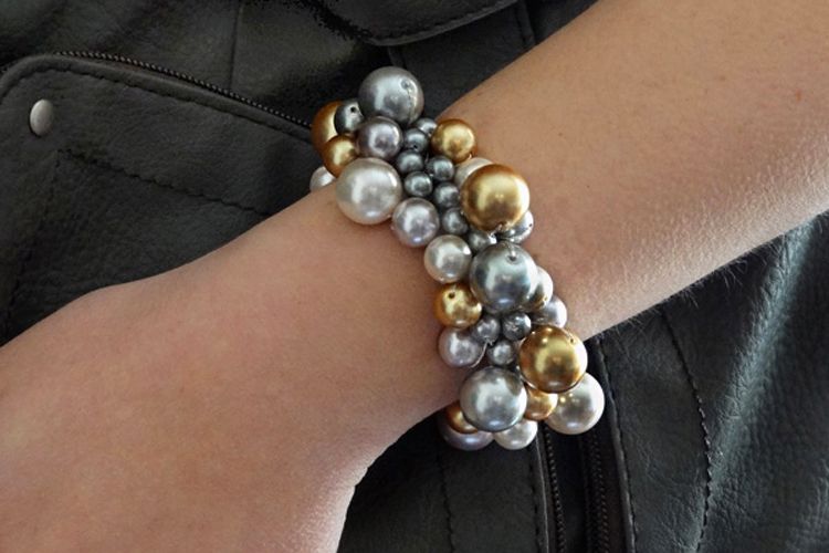 Homemade Beginner Jewelry Making Project-a Diy Clustered Pearl Bracelet