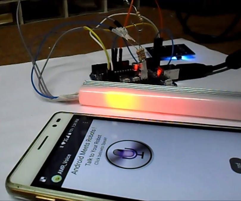 Voice Control  RGB Led Using Bluetooth & Arduino