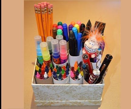 How to DIY Pen-Pencil Holder Out of Recycled Toilet Paper Roll 