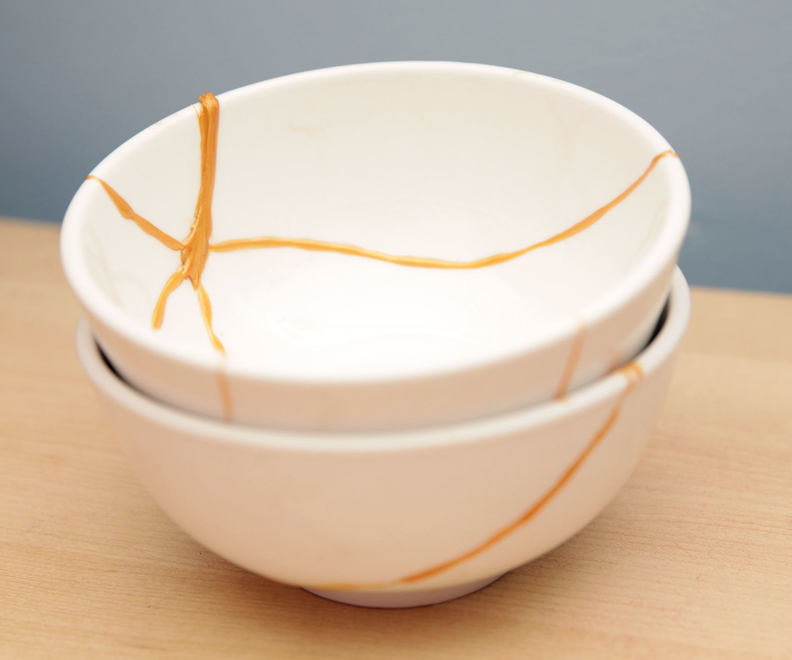 Kintsugi Bowls With Tinted Epoxy