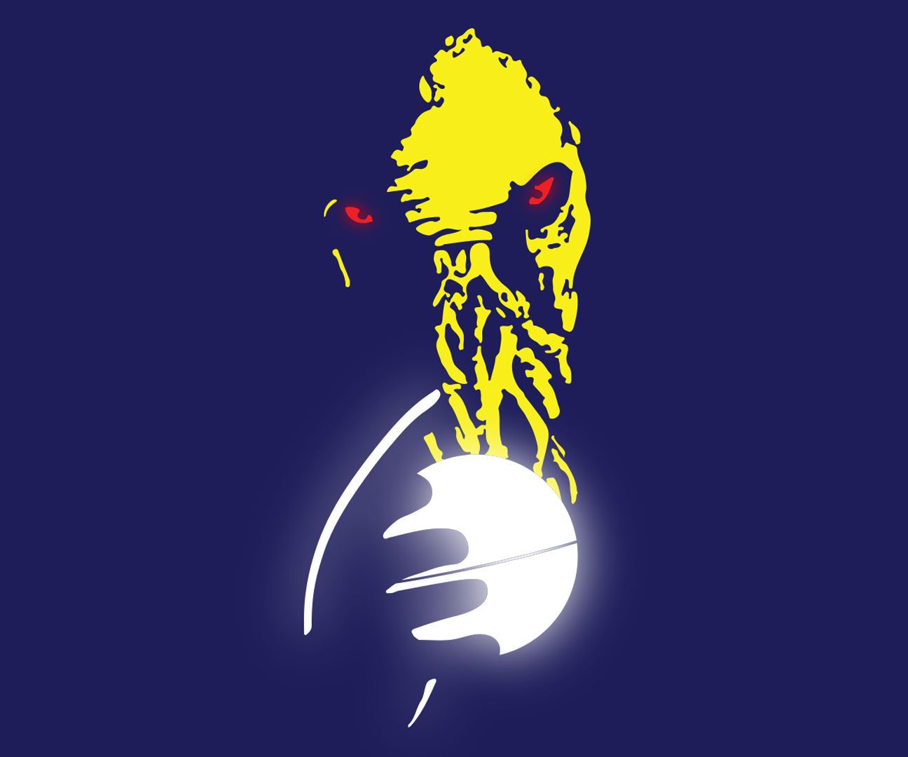 Glowing Ood Alien Art (Doctor Who) Glass, Vinyl & LEDs