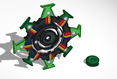 SpinPro, 3D Printed 8 Sided Fidget Spinner