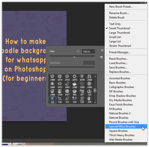 Download and Upload Photoshop Brush.
