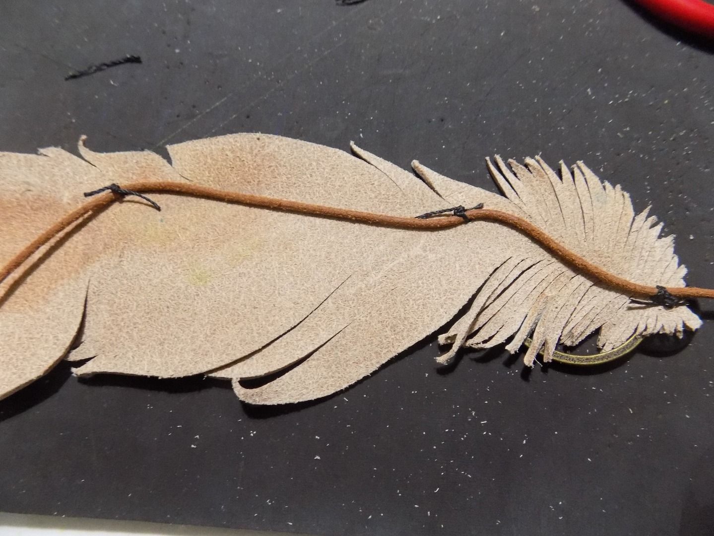 Handpainted leather headband main image 0