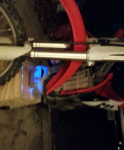 cheap easy to make light up dirt bike stand