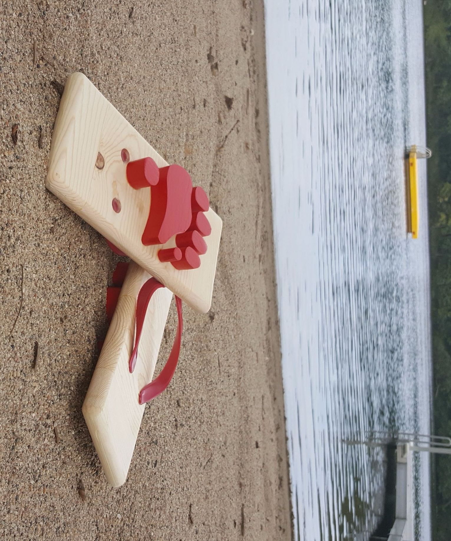 Wooden Bear Paw Flip Flops