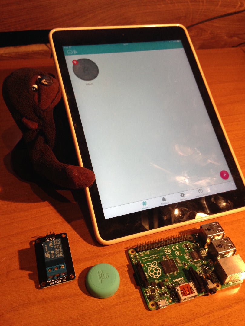 OSMC and TV Controlled by Flic Smart Button