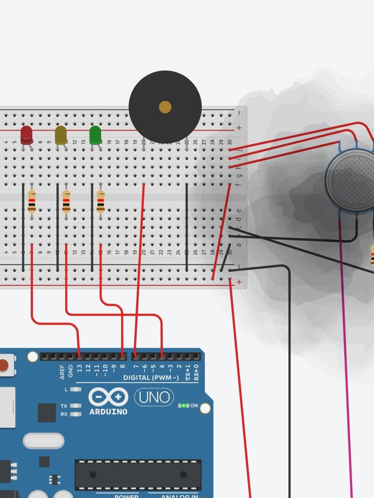 Smoke Detector : 13 Steps Circuit Diagram