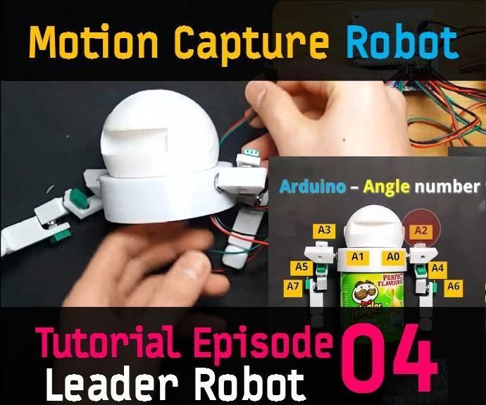 8 AXIS HUMANOID (Leader) ROBOT (Humanoid Robot EP 04) (Angle Reading Robot)