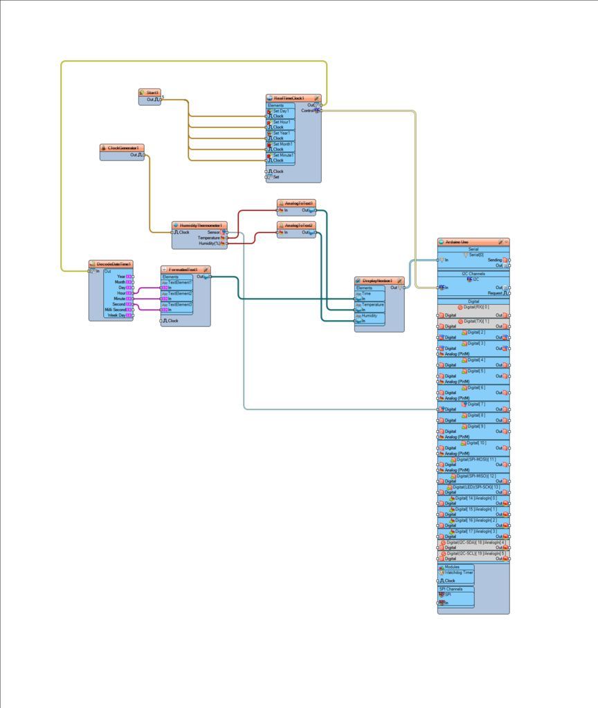 In Visuino Connect Components