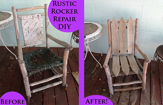 "On the Fence" Rustic Rocker - Repair a Rocking Chair With Fence Posts