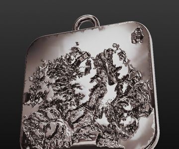 Create a printable pendant with the 3d terrain of your favourite place