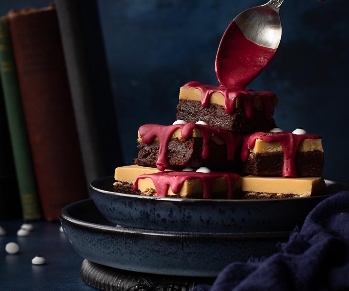 Spooky Halloween Millionaire Brownies