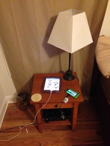 Modern Lamp With IPhone Charger
