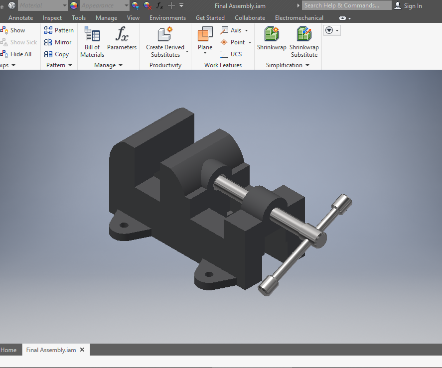 How to Create a Vise Assembly on Inventor