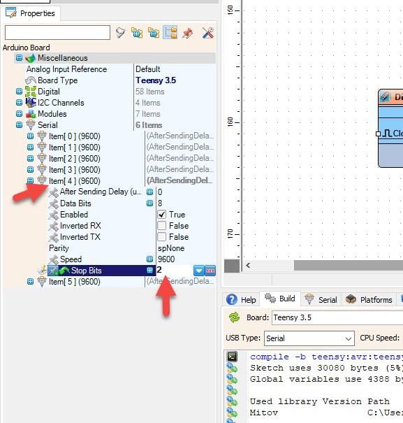 In Visuino Set the Teensy Board