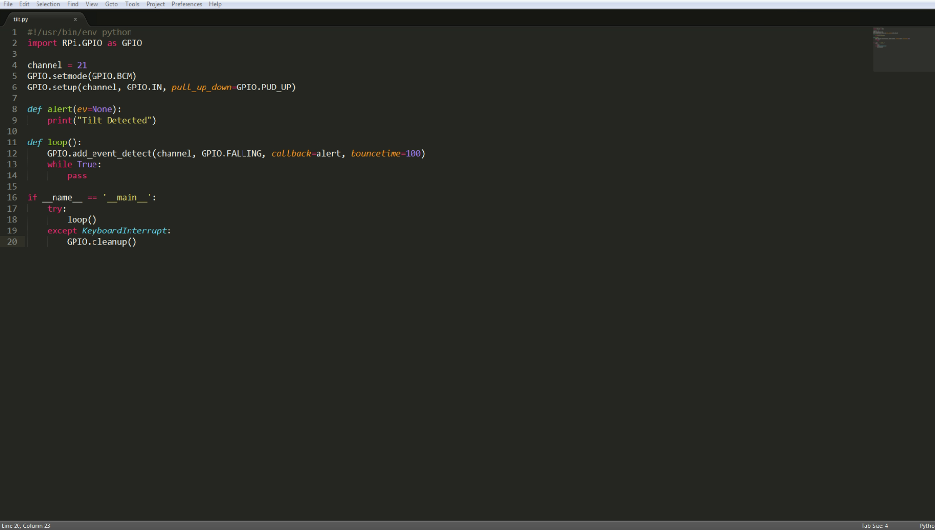 Tilt Sensor (Raspberry Pi) 4 Steps (with Pictures) Instructables