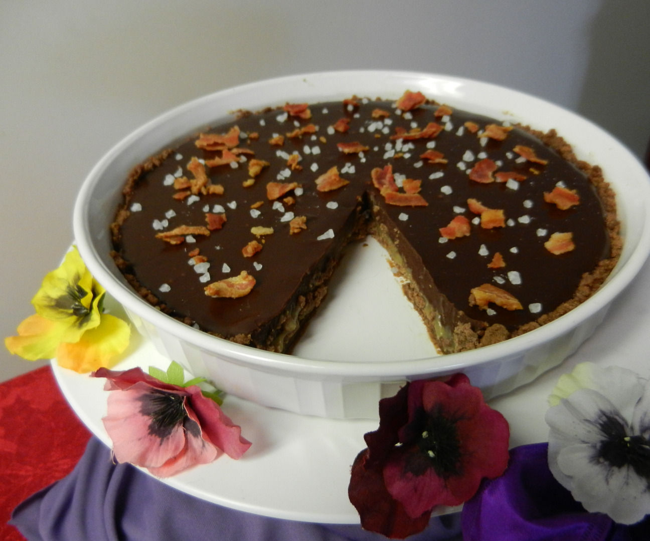 Power Loaded Chocolate Bacon Salted Caramel Tart