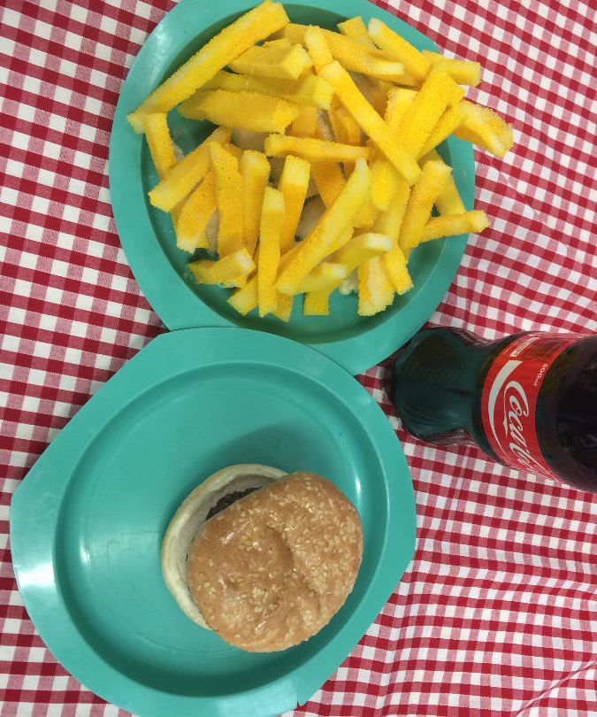 Prop Fake Diner Food Burgers, Chips, Fries, Hotdogs for Grease the Musical