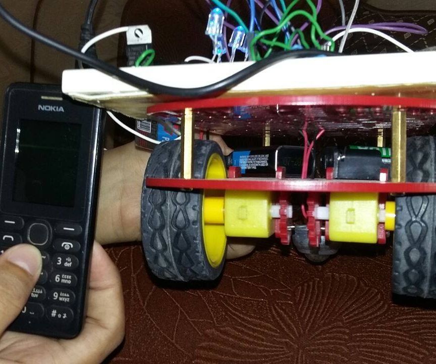 Mobile Controlled Robotic Car Using Arduino and DTMF