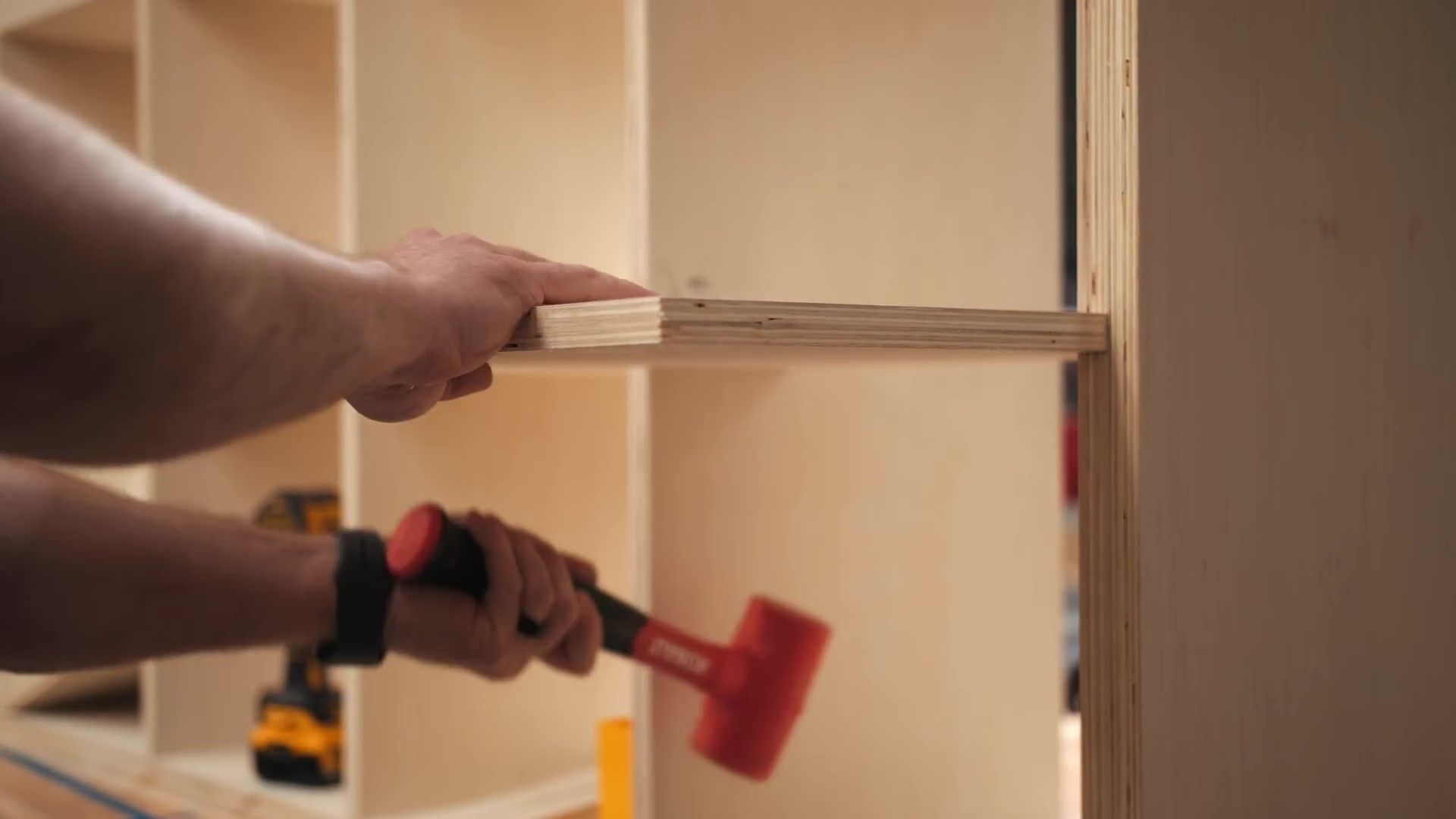 How to Build a DIY Plywood Media Console // Limited Tools Build 11