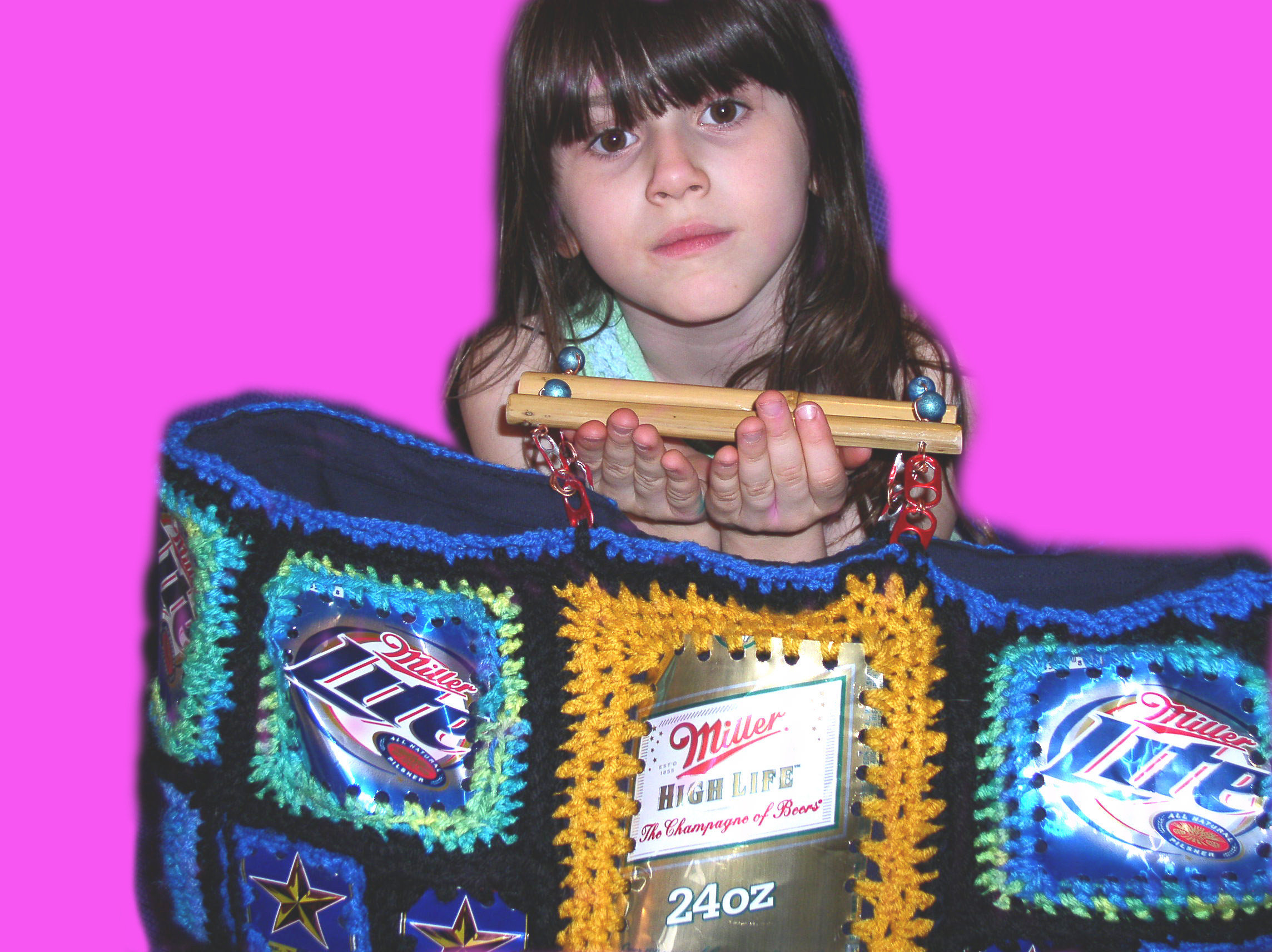 Aluminum Can Granny Square Tote Bag