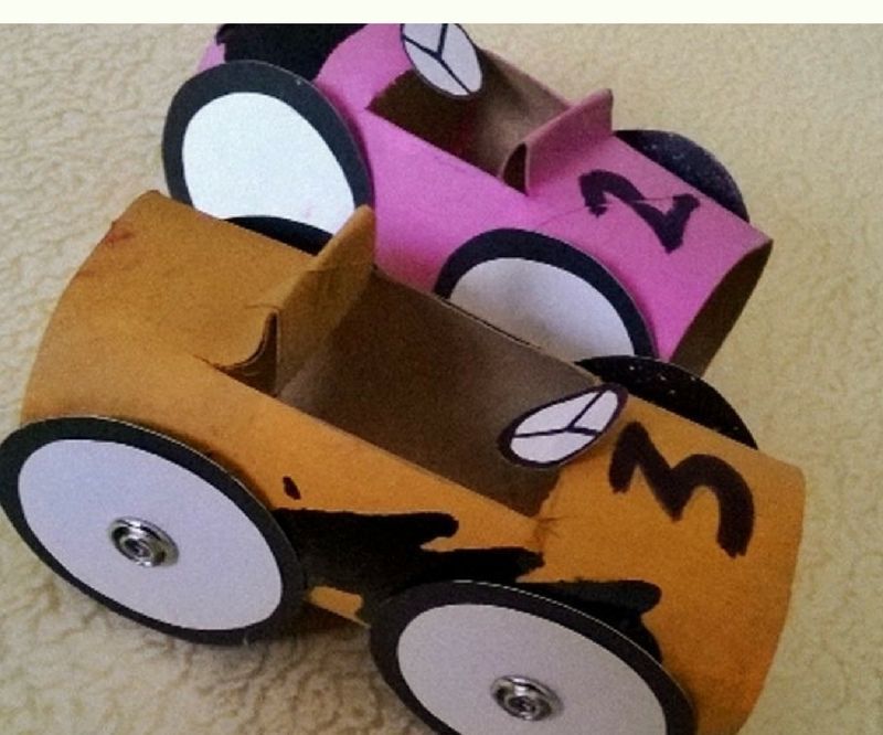 Tissue Roll Race Car