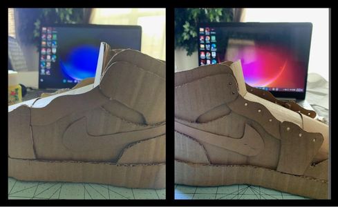 Cardboard Air Jordan 1s Mids That Glow in the Dark : 11 Steps (with ...