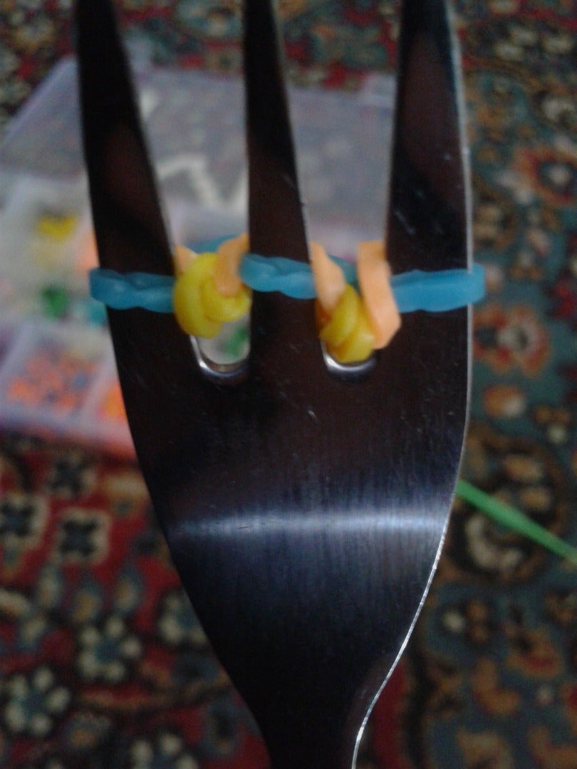 Loom band with fork Clearance
