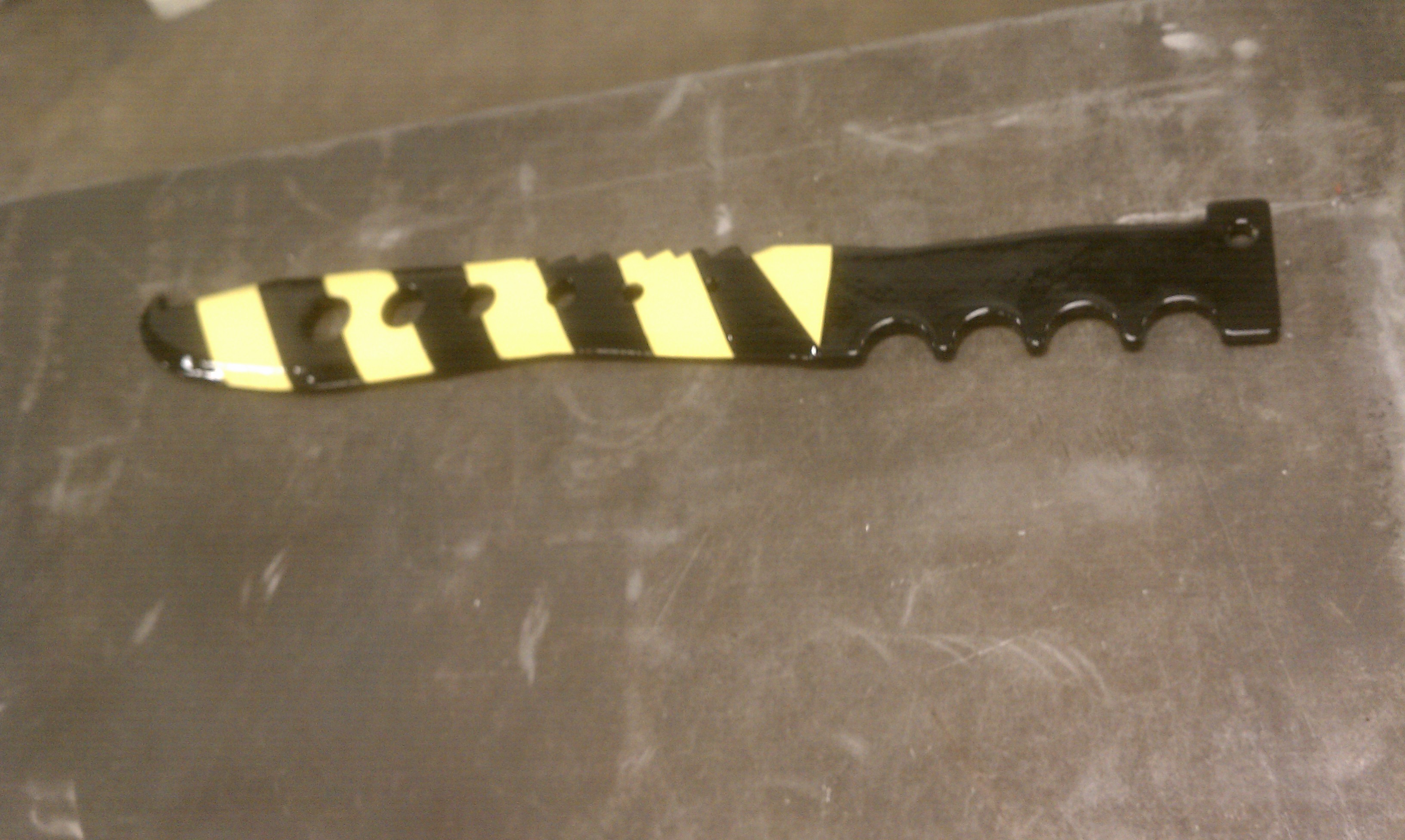 How to Powder Coat Muliplte Colors, (specifically How to Add Safety Stripes to Dangerous Things)