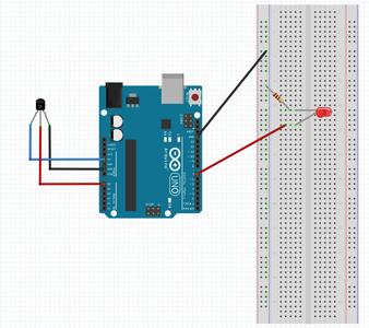Arduino Controled Temperature Sensor With Warning Light : 4 Steps ...