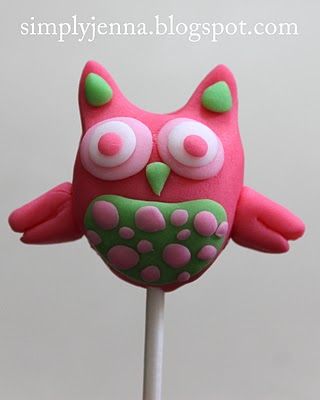 Valentine Fondant Owl Pop