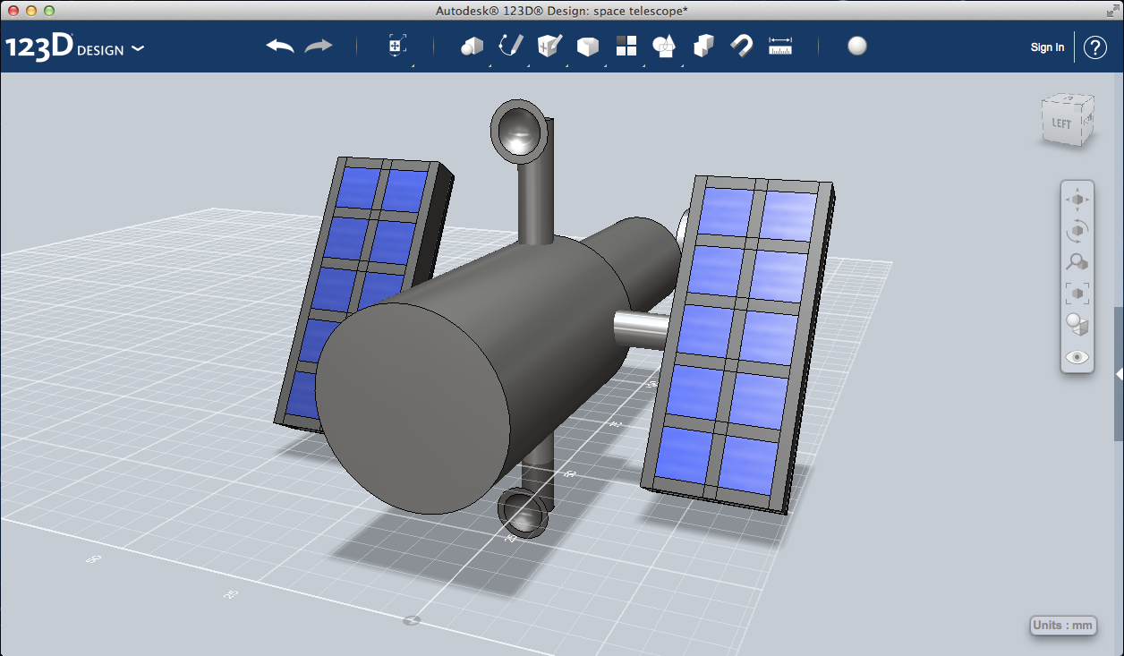 Make a Space Telescope in 123D Design