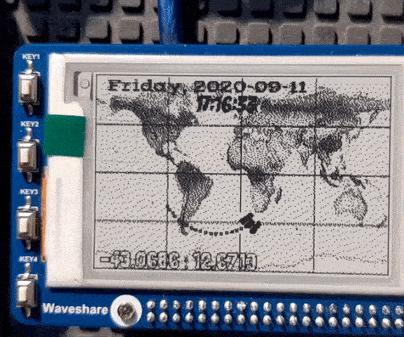 E-Ink: Moon / ISS / People in Space ...