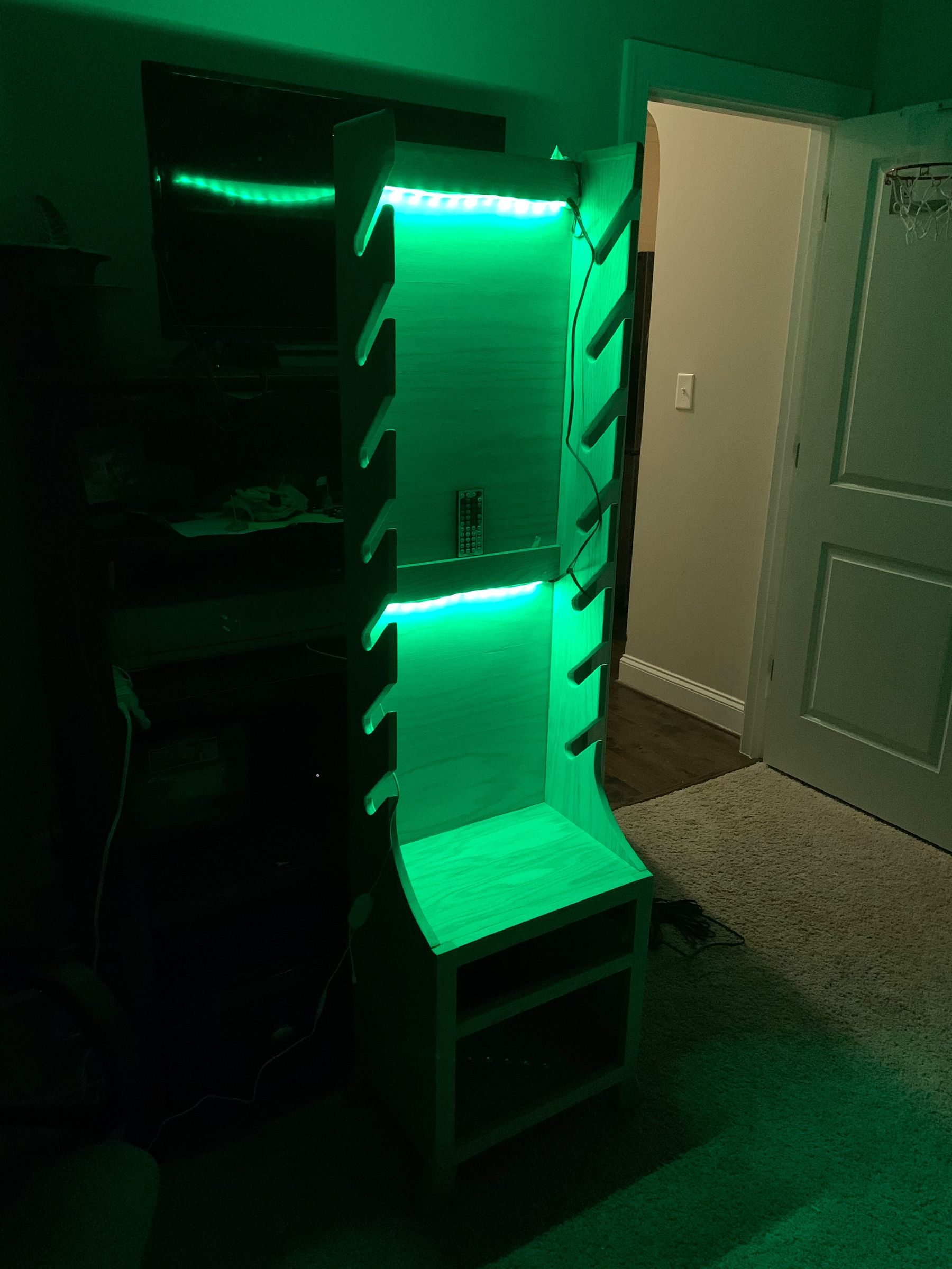 Skateboard Rack With LED Lighting 12 Steps (with Pictures